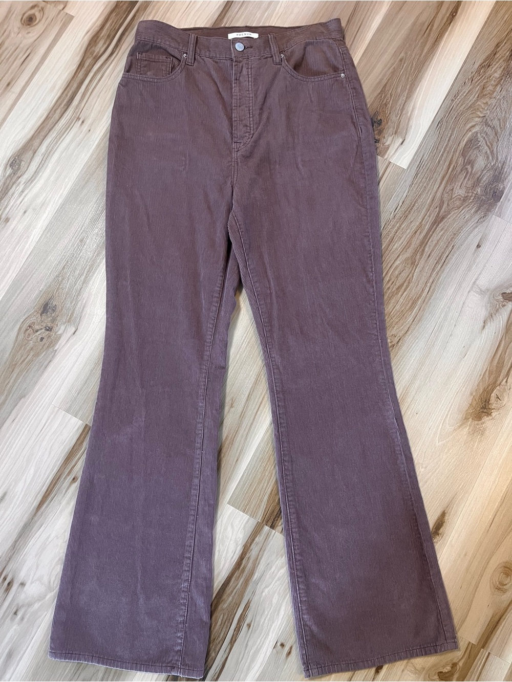 Pacsun Womens 30 (Actual 32x32) High Rise Boot Cut Bootcut Brown Corduroy Pants